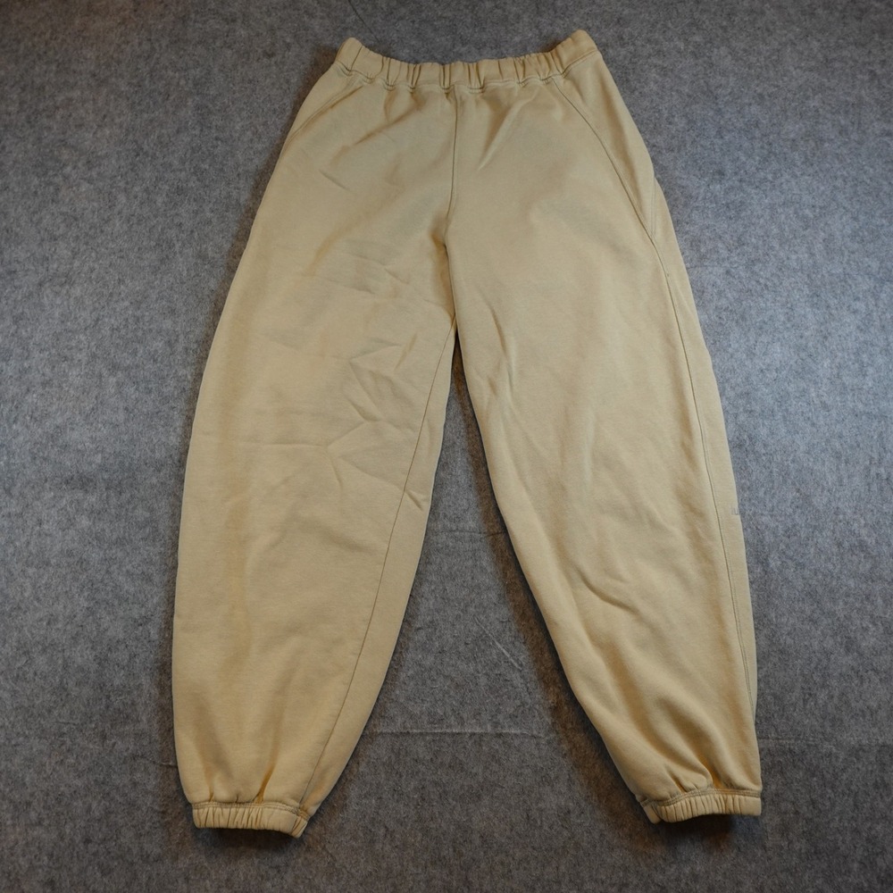 Lululemon Pants Women M/L? Beige Oversized Jogger Fleece High Rise Barrel Leg